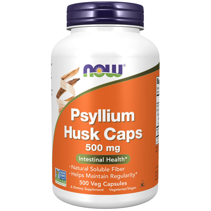 NOW Supplements, Psyllium Husk Caps 500 mg 500 Veg Capsules