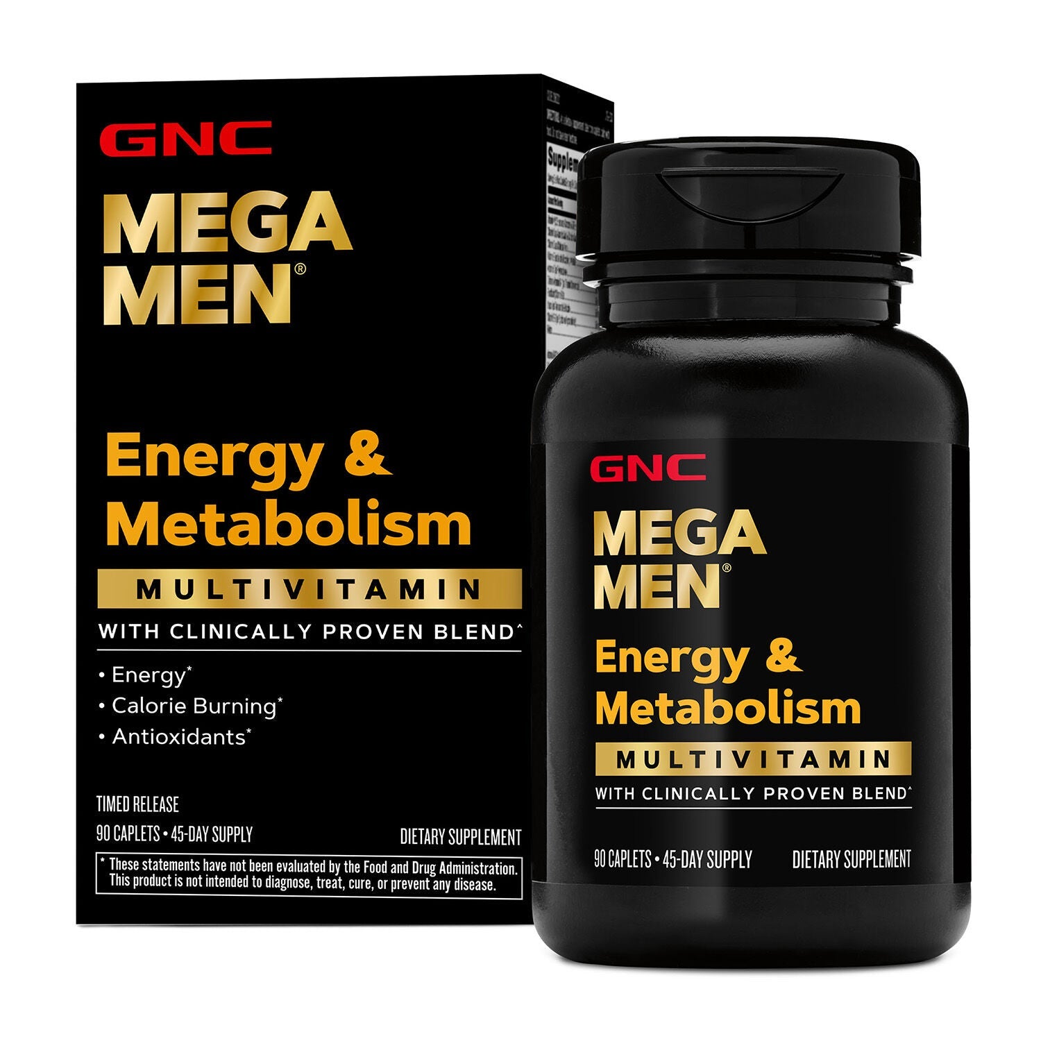 GNC Mega Men 能量与新陈代谢复合维生素90 片— Hebron Nutrition