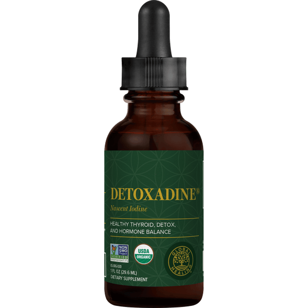 Global Healing Detoxadine - Organic Nascent Iodine Liquid Supplement Drops 30mL, 1 fl oz