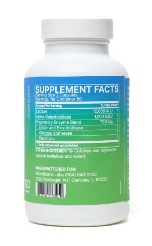 Microbiome Labs FODMATE Digestive Enzymes 120 capsules