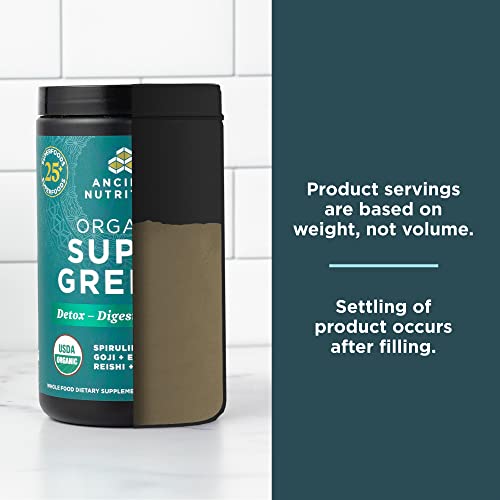 Ancient Nutrition Super Greens Powder 7.05oz 25 Servings