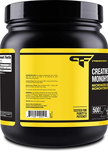 Primaforce Micronized Creatine Monohydrate Powder 500 Grams