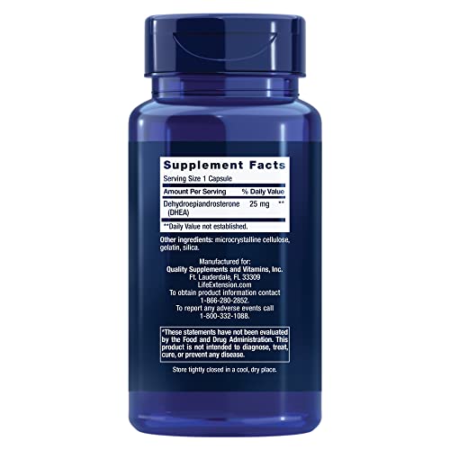 Life Extension DHEA 25mg 100 Capsules