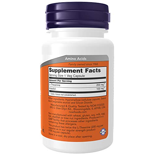 l-theanine and acetyl-l-carnitine together NOW L-Theanine 200 mg 60 Veg Capsules — Hebron Nutrition