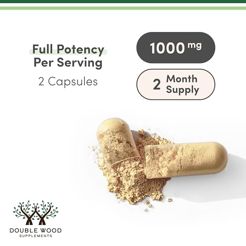 Double Wood Chaga Mushrooms Capsules 120 Count