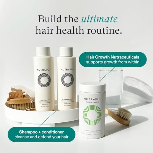 Nutrafol Women's Vegan Hair Growth Supplements 100% Vegan Ingredients 1 Month Supply Refill Pouch