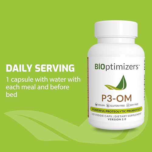 BiOptimizers P3-OM Proteolytic Prebiotics & Probiotics 120 Veg Caps