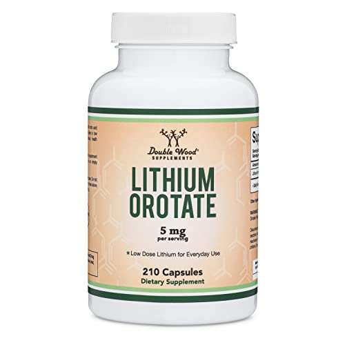 Double Wood Supplements Lithium Orotate 5mg, 210 Capsules