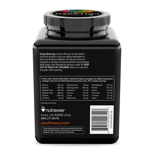 Youtheory Collagen for Men 290 Tablets with Biotin, Vitamin C and 18 Amino Acids