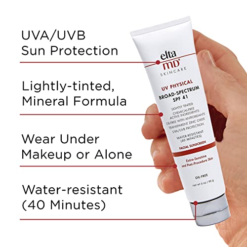 EltaMD UV Physical Tinted Face Sunscreen SPF 41 3.0 oz Tube