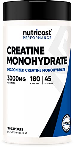Nutricost Creatine Monohydrate 3,000mg 180 Capsules