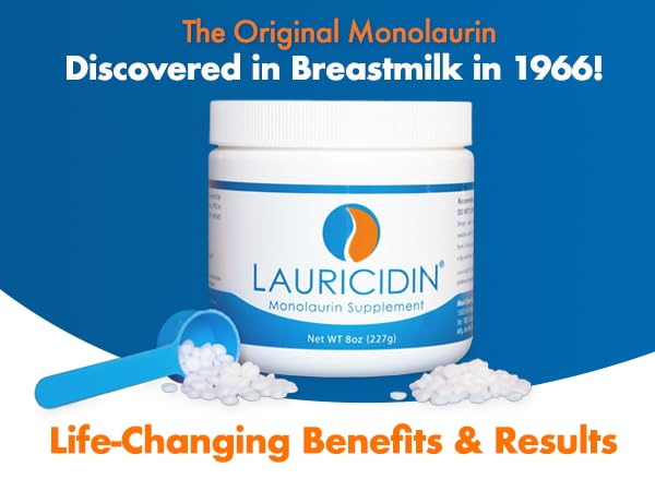 Lauricidin Monolaurin Supplement for Immune Support 8oz Jar