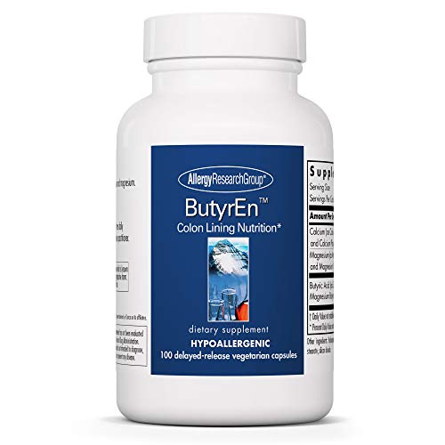 Allergy Research Group - ButyrEn - Butyric Acid - Colon Lining Nutrition - 100 Delayed Release Capsules