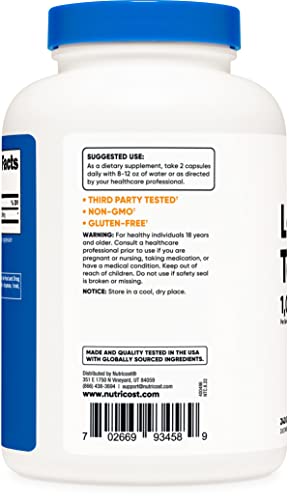 cvs l carnitine Nutricost, L-Carnitine Tartrate, 240 Capsules (500 mg Per Capsule) EVLution Nutrition L Klow | 99%+ Purity, cáncer Choose Quantity:3 Bottles - Save 15%