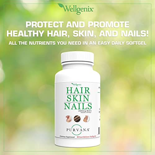 Wellgenix Purvana Hair, Skin, and Nails - One a Day 90 softgels