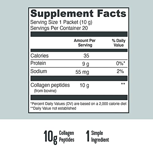 Vital Proteins Collagen Peptides Powder (Type I, III) Travel Packs Unflavored 20ct per Box