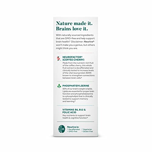 NEURIVA Plus Brain Supplement for Memory and Focus 30 Capsules