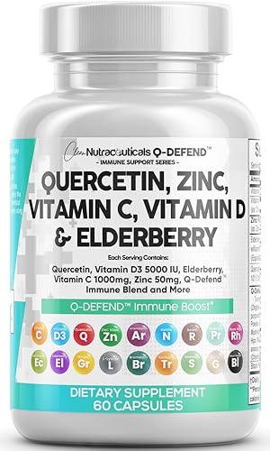 Clean Nutraceuticals Quercetin Zinc Immune Support 60 Caps