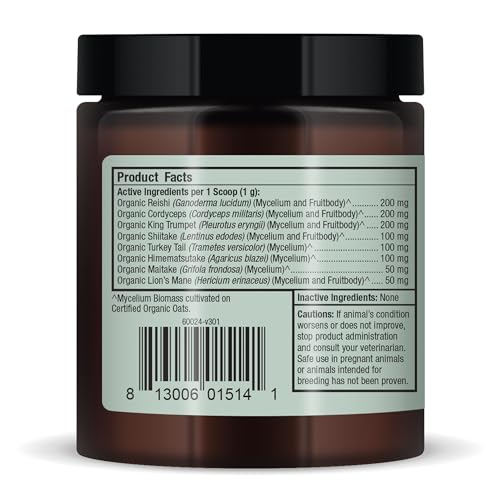 Bark & Whiskers Organic Fermented Mushroom Blend  2.11 oz (60g)
