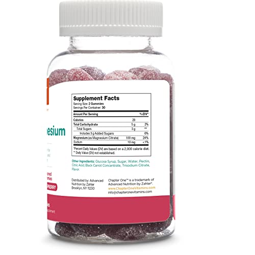 Chapter One Magnesium Gummies Raspberry Flavor 60 Gummies