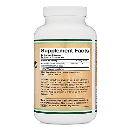 Double Wood Supplements Mucuna Pruriens  210 Caps