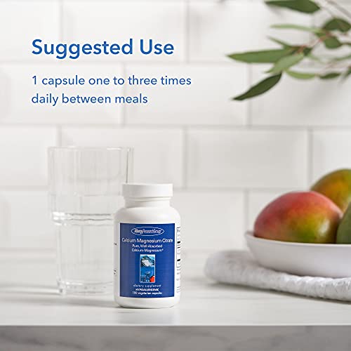 Allergy Research Group - Calcium Magnesium Citrate - Bone, Nervous System - 100 Vegetarian Capsules