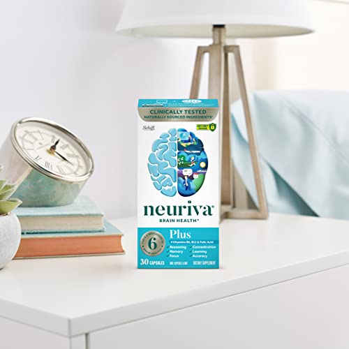 NEURIVA Plus Brain Supplement for Memory and Focus 30 Capsules
