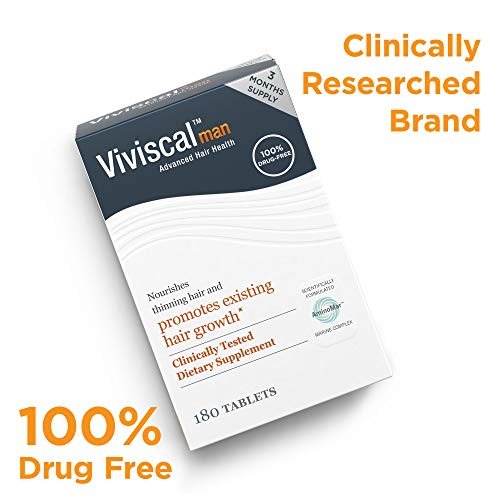 thumbnail interactive-video image 1 of Viviscal Men's Hair Growth Supplements - 180 Tablets (3 Month Supply) New Exp 12/2026 1 of 5