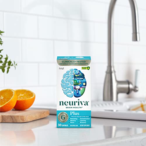 NEURIVA Plus Brain Supplement for Memory and Focus 30 Capsules