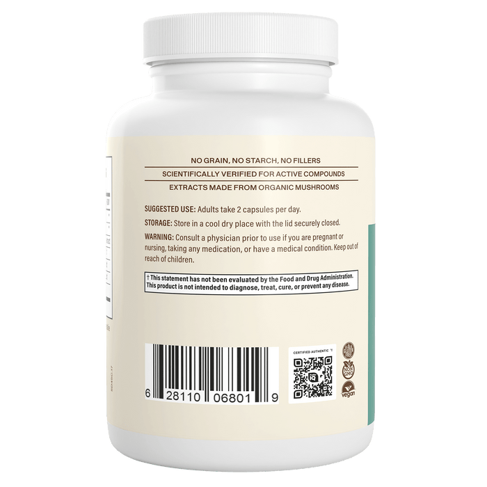 Real Mushrooms 5 Defenders Organic Mushroom Extract 90 Caps