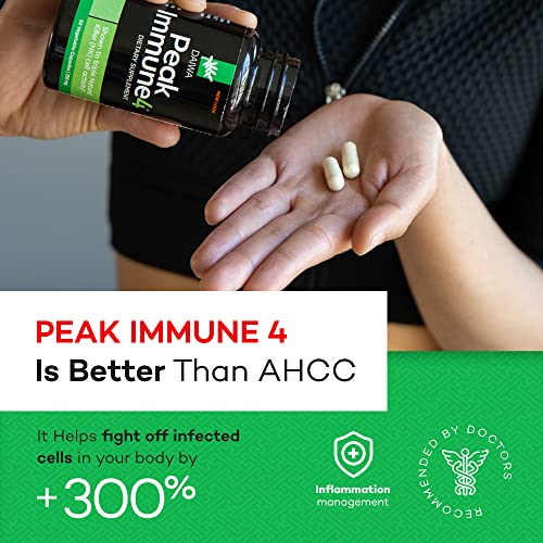 Daiwa PeakImmune4 - Natural Immune Support Supplement 50 Veg Capsules