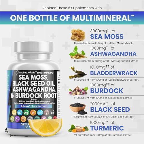 Clean Nutraceuticals Multi-Mineral with Sea Moss 60 Count