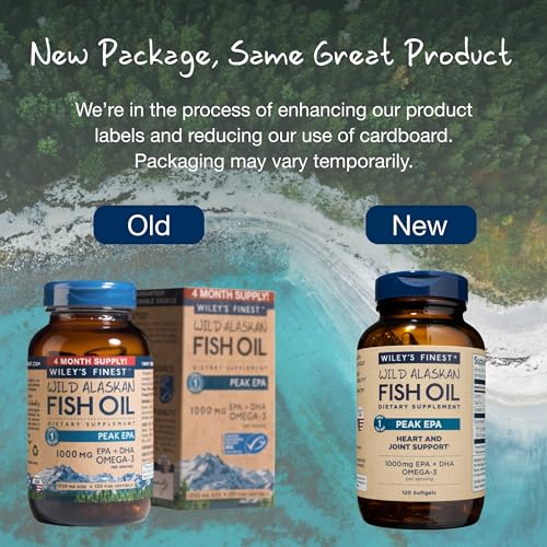 Wiley's Finest Wild Alaskan Fish Oil Peak EPA 120 Softgels