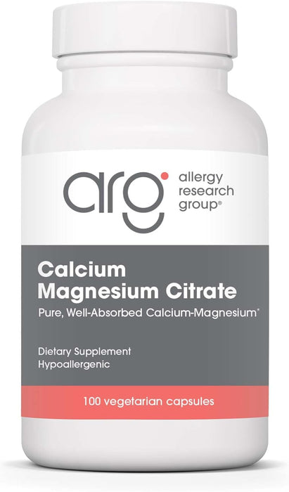 Allergy Research Group - Calcium Magnesium Citrate - 100 Vegetarian Capsules