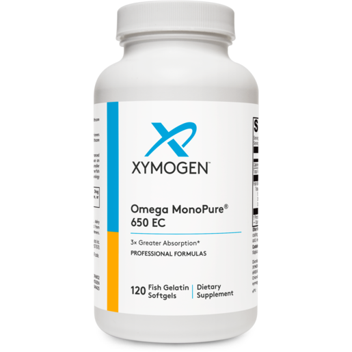 Xymogen Omega MonoPure 650 EC Fish Oil 120 Fish Gelatin Softgels