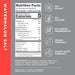Nutrition facts label for watermelon salt on a gray background with icons and text.