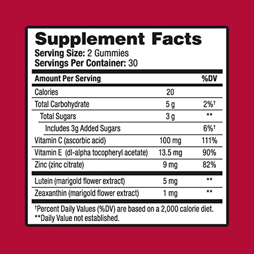 Ocuvite Vitamin & Mineral Supplement Gummies Eye Health 60 Gummies