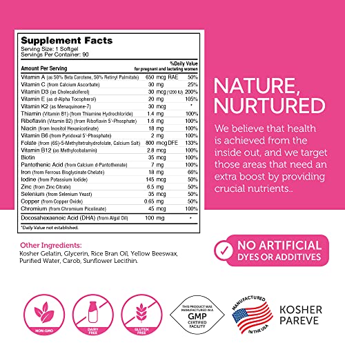 Zahler Mighty Mini Prenatal Vitamin with DHA & Folate - 90 Softgels