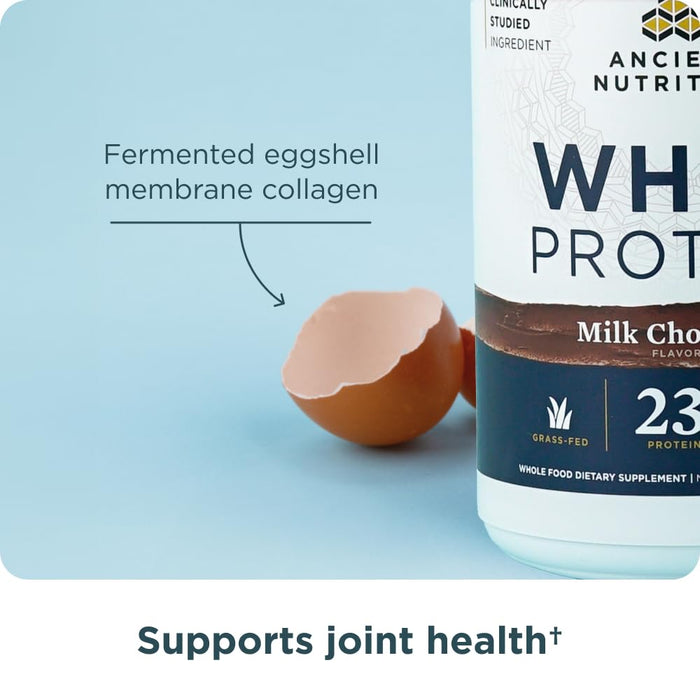 Ancient Nutrition Grass Fed Whey Protein, Milk Chocolate, 23g Protein, 20 Servings