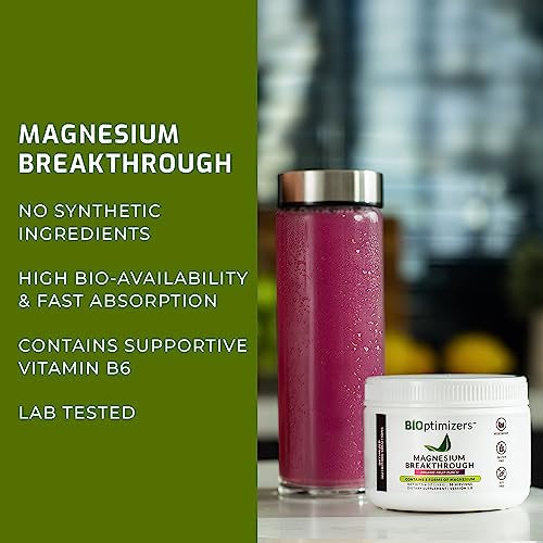 BiOptimizers Magnesium Breakthrough Drink Fruit Punch 5.4 oz 30 Serv