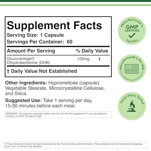 Double Wood Dihydroberberine Supplement 100mg 60 Capsules