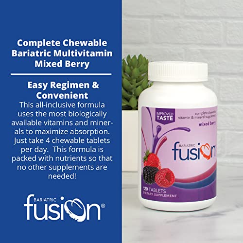 Bariatric Fusion Mixed Berry Chewable Multivitamin w Iron 120 Tabs