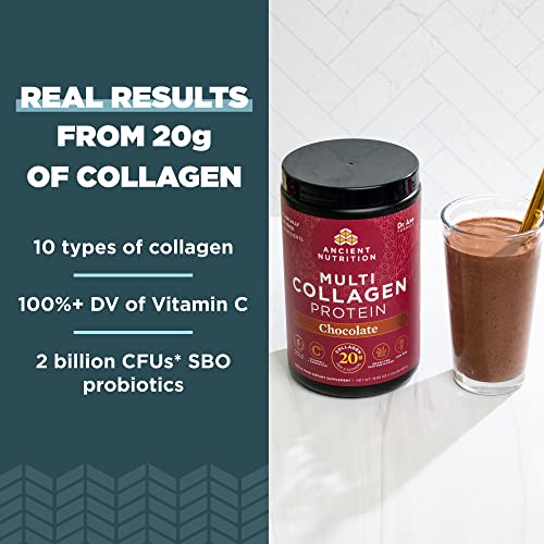 Ancient Nutrition Multi Collagen Chocolate Protein 16.65oz 45 serv