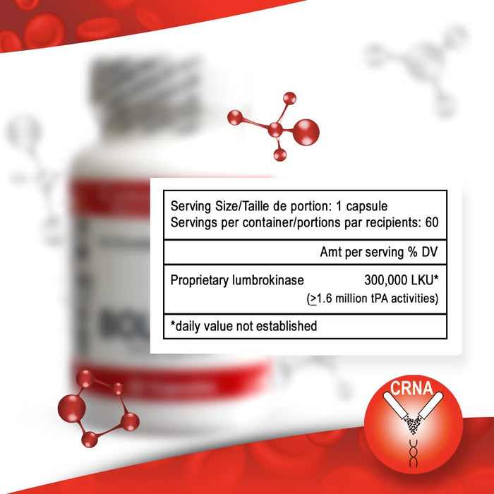 Canada RNA Boluoke (Lumbrokinase) 60 Capsules