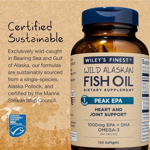 Wiley's Finest Wild Alaskan Fish Oil Peak EPA 120 Softgels