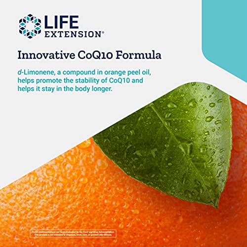 Life Extension Super-Absorbable CoQ10 (Ubiquinone) 50 mg with d-Limonene Non-GMO, Gluten Free - 60 Softgels