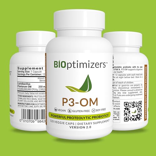 BiOptimizers P3-OM Proteolytic Prebiotics & Probiotics 120 Veg Caps