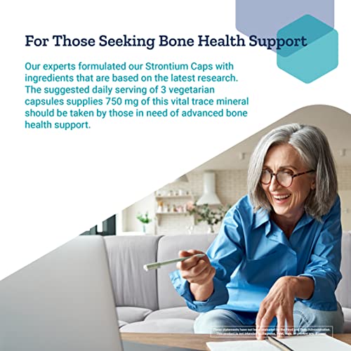 Life Extension Strontium Caps 750 mg - Bone Health Supplement - Supports Bone Tissue Density & Promotes Healthy Bone Aging – Non-GMO, Gluten-Free – 90 Vegetarian Capsules