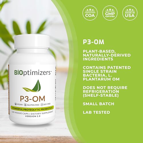 BiOptimizers P3-OM Proteolytic Prebiotics & Probiotics 120 Veg Caps