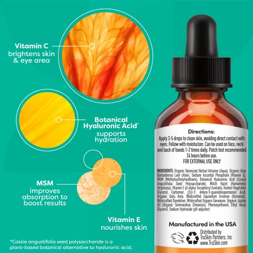 TruSkin Vitamin C Serum for Face 2 Fl Oz Anti Aging Face & Eye Serum